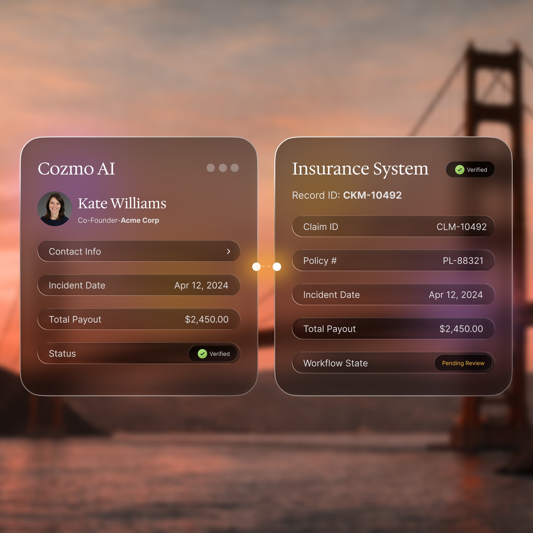 Cozmo AI and Insurance System sync